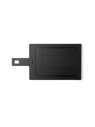 WOLL | Schneidebrett CUT and SERVE 44x23cm Schwarz mit Rillen Schwarz | 